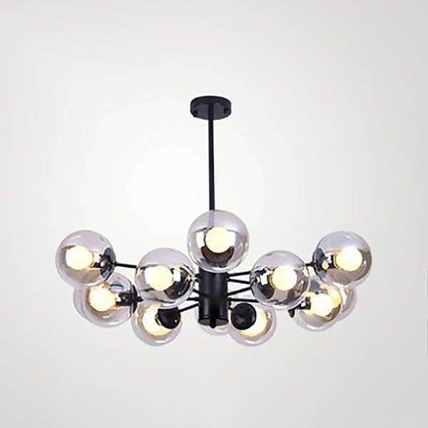 Globe Chandelier Light Fixture Modern Glass Pendant Lighting for Restaurant