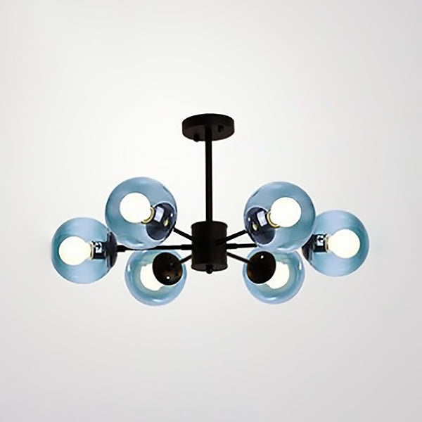 Globe Chandelier Light Fixture Modern Glass Pendant Lighting for Restaurant