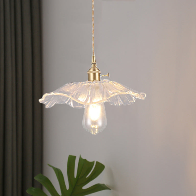 Glas ausgestattet hängende leichte minimalistische Stil klare Suspension Anhänger Licht für Schlafzimmer