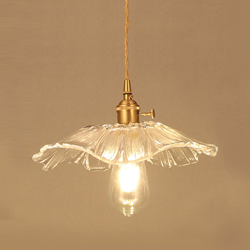 Glas ausgestattet hängende leichte minimalistische Stil klare Suspension Anhänger Licht für Schlafzimmer