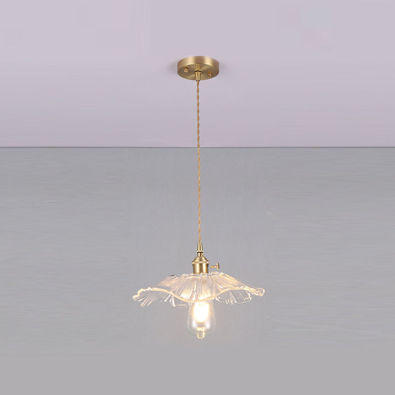 Glas ausgestattet hängende leichte minimalistische Stil klare Suspension Anhänger Licht für Schlafzimmer