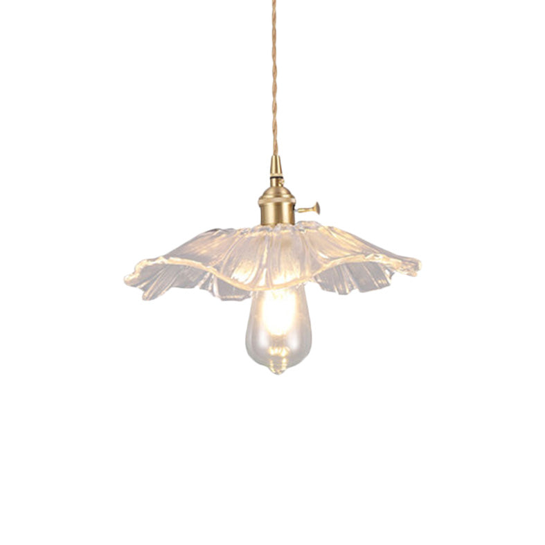 Glas ausgestattet hängende leichte minimalistische Stil klare Suspension Anhänger Licht für Schlafzimmer