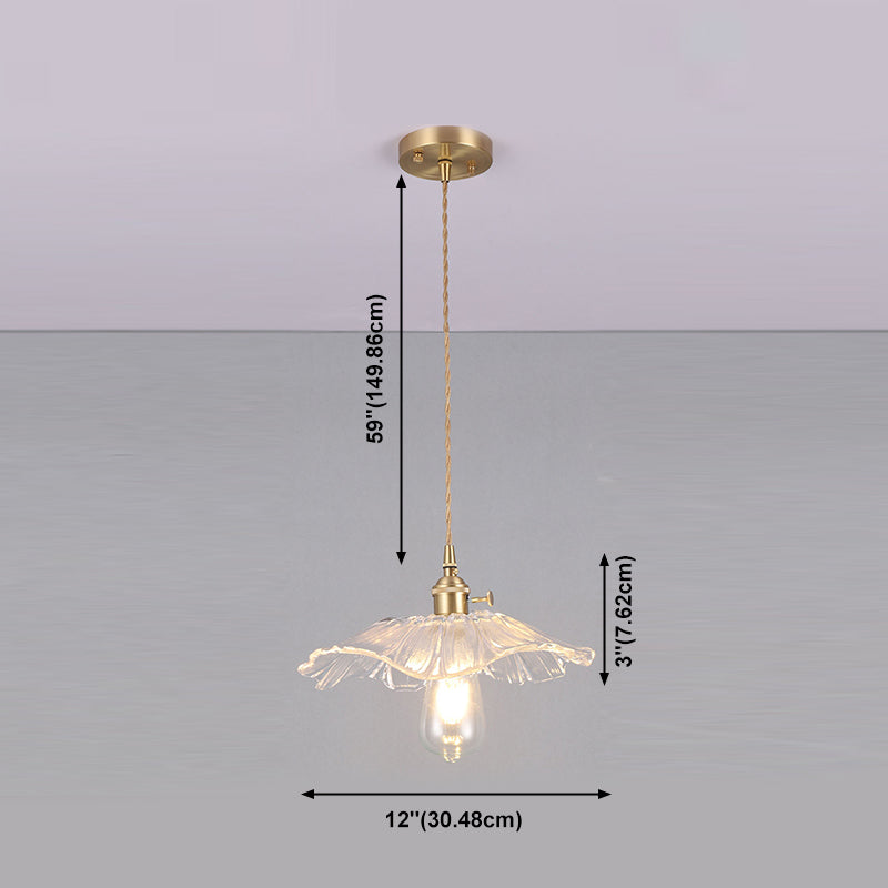 Glas ausgestattet hängende leichte minimalistische Stil klare Suspension Anhänger Licht für Schlafzimmer