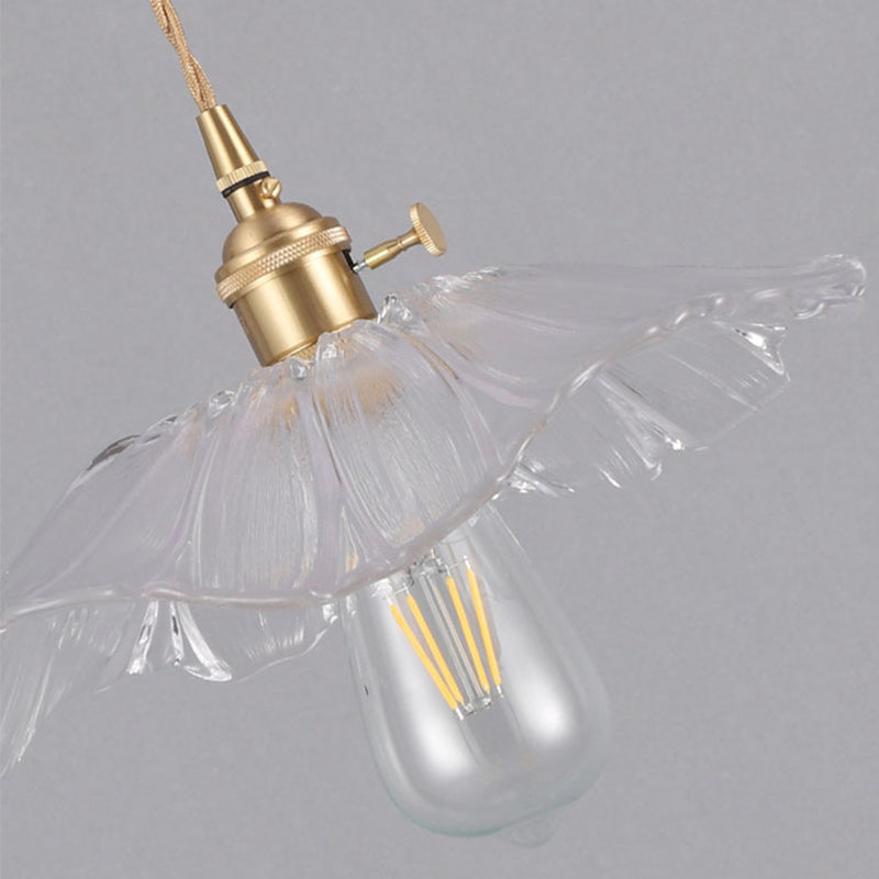 Glas ausgestattet hängende leichte minimalistische Stil klare Suspension Anhänger Licht für Schlafzimmer