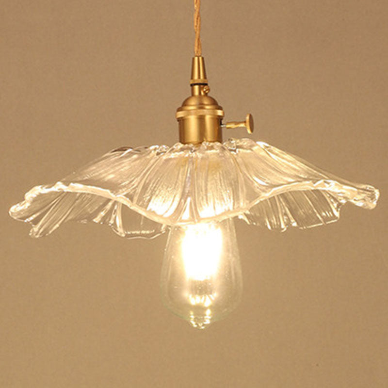 Glas ausgestattet hängende leichte minimalistische Stil klare Suspension Anhänger Licht für Schlafzimmer