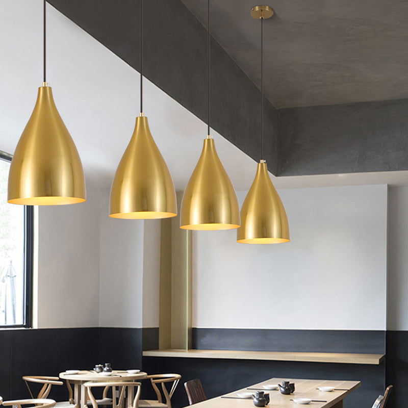 Schattiertes Metallhängern Beleuchtungsbestand zeitgenössischer Stil Gold Hanging Light Kit