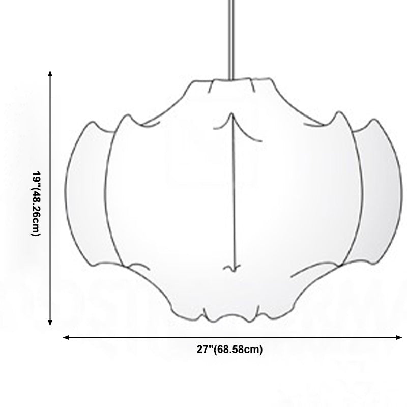 Stoff schattiert Anhänger Beleuchtungsstoffe minimalistischer Stil weiß hängendes Licht