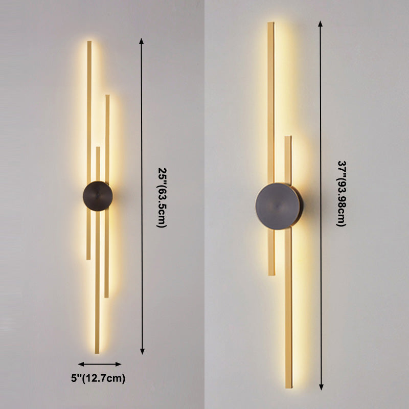 Moderne geometrische Wandleuchte mit mehrköpfiger Wohnzimmerwandhalterung mit Metallschatten