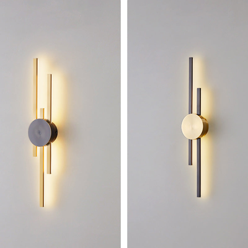 Moderne geometrische Wandleuchte mit mehrköpfiger Wohnzimmerwandhalterung mit Metallschatten