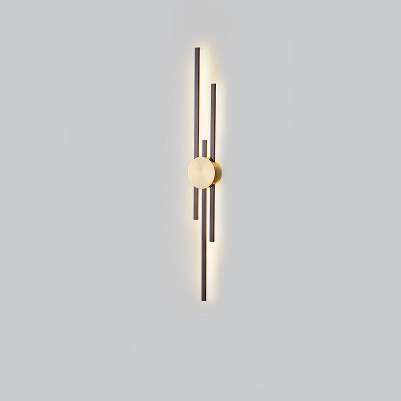 Moderne geometrische Wandleuchte mit mehrköpfiger Wohnzimmerwandhalterung mit Metallschatten