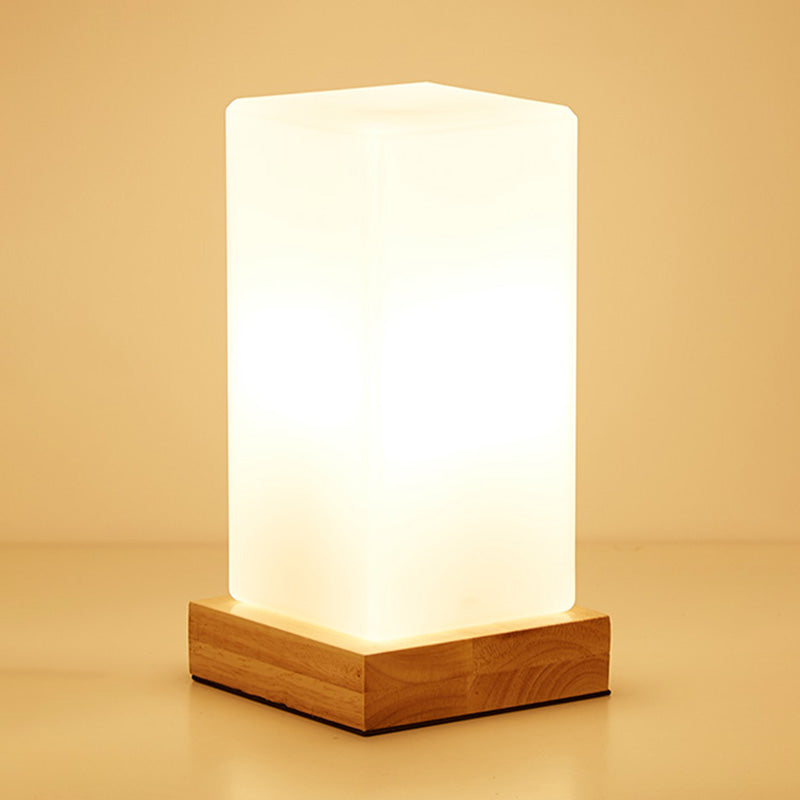 Modern Minimalism Table Light White Glass Bedroom Living Room Desk Lamp