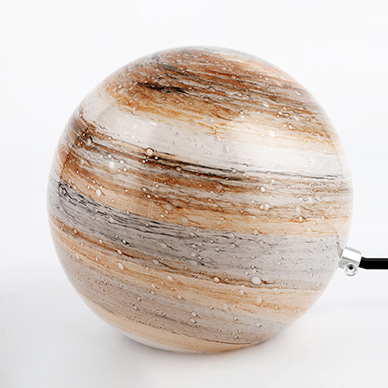 Single Head Modern Glass Sphere Table Lamp Bedroom Living Room Nightstand Lamps