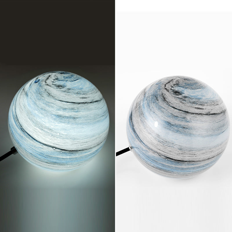 Single Head Modern Glass Sphere Table Lamp Bedroom Living Room Nightstand Lamps