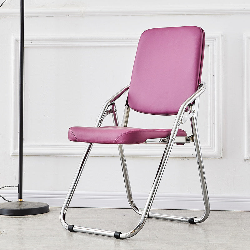 Chaise d'intérieur et d'extérieur moderne, chaise d'appoint pliante en métal, sans accoudoirs, à dossier ouvert