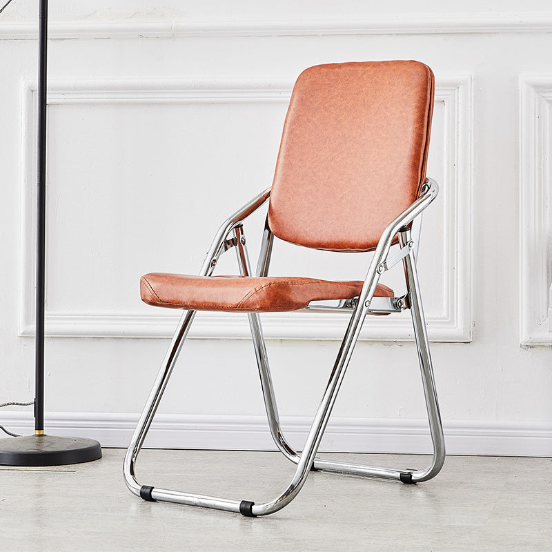 Chaise d'intérieur et d'extérieur moderne, chaise d'appoint pliante en métal, sans accoudoirs, à dossier ouvert