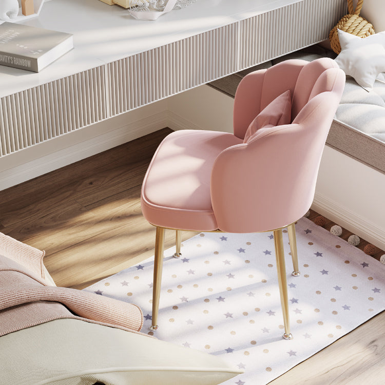 Fauteuil rembourré pour chambre à coucher scandinave, finition mate, chaise de salle à manger à dossier solide