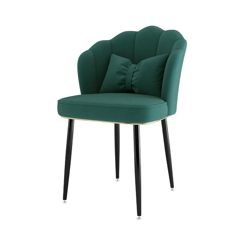Fauteuil rembourré pour chambre à coucher scandinave, finition mate, chaise de salle à manger à dossier solide
