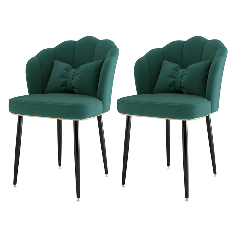 Fauteuil rembourré pour chambre à coucher scandinave, finition mate, chaise de salle à manger à dossier solide