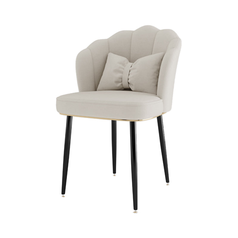 Fauteuil rembourré pour chambre à coucher scandinave, finition mate, chaise de salle à manger à dossier solide