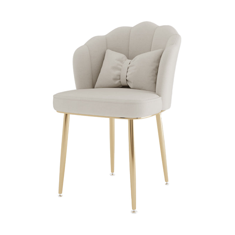 Fauteuil rembourré pour chambre à coucher scandinave, finition mate, chaise de salle à manger à dossier solide