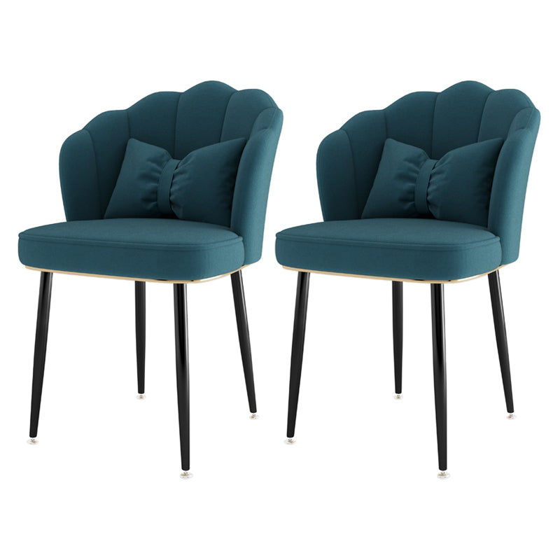 Fauteuil rembourré pour chambre à coucher scandinave, finition mate, chaise de salle à manger à dossier solide