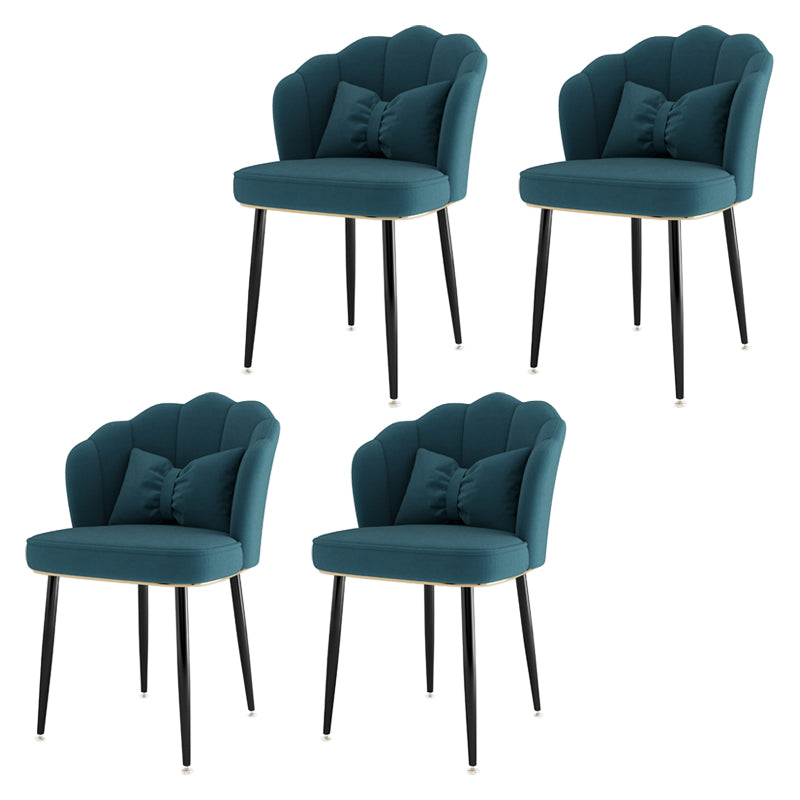 Fauteuil rembourré pour chambre à coucher scandinave, finition mate, chaise de salle à manger à dossier solide