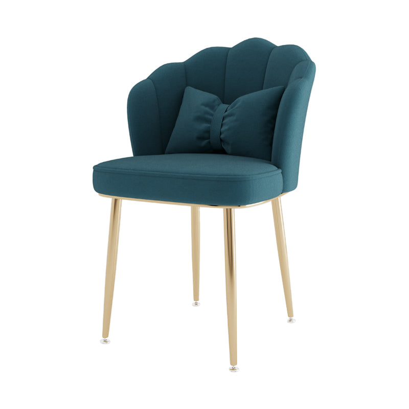 Fauteuil rembourré pour chambre à coucher scandinave, finition mate, chaise de salle à manger à dossier solide