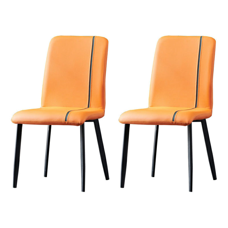 Parsons de finition mate de chaise latérale en cuir d'unité centrale d'hôtel contemporain dinant des chaises