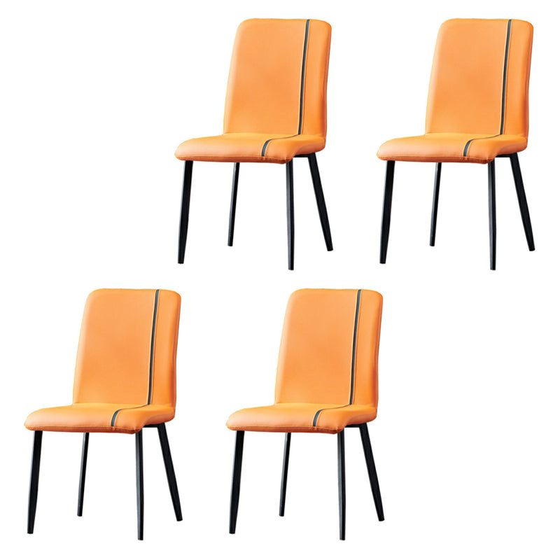 Parsons de finition mate de chaise latérale en cuir d'unité centrale d'hôtel contemporain dinant des chaises