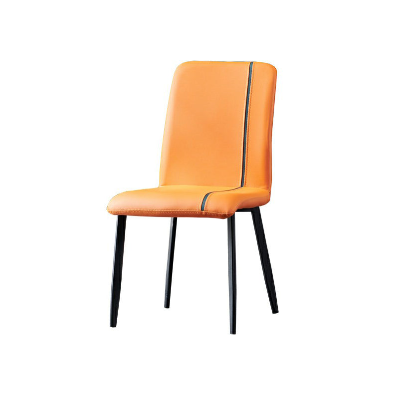 Parsons de finition mate de chaise latérale en cuir d'unité centrale d'hôtel contemporain dinant des chaises