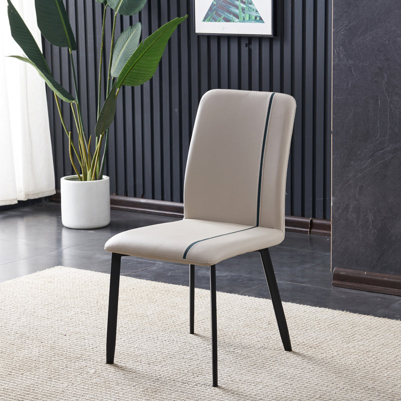 Parsons de finition mate de chaise latérale en cuir d'unité centrale d'hôtel contemporain dinant des chaises