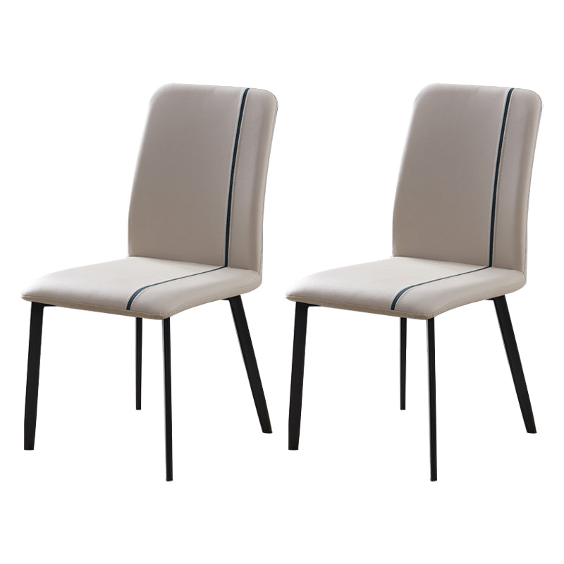 Parsons de finition mate de chaise latérale en cuir d'unité centrale d'hôtel contemporain dinant des chaises