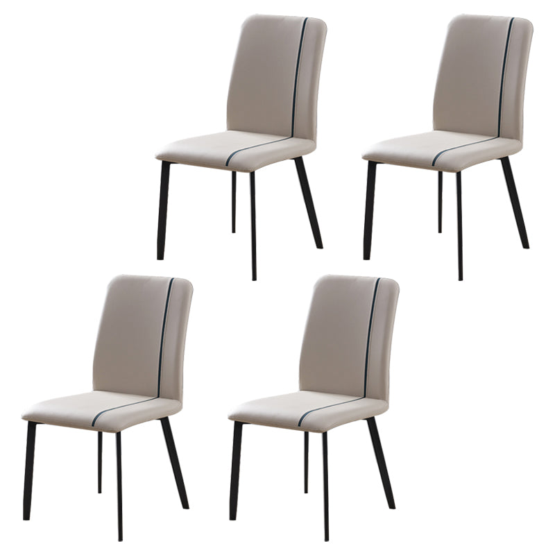 Parsons de finition mate de chaise latérale en cuir d'unité centrale d'hôtel contemporain dinant des chaises