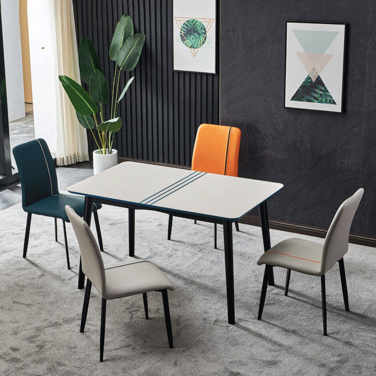 Parsons de finition mate de chaise latérale en cuir d'unité centrale d'hôtel contemporain dinant des chaises