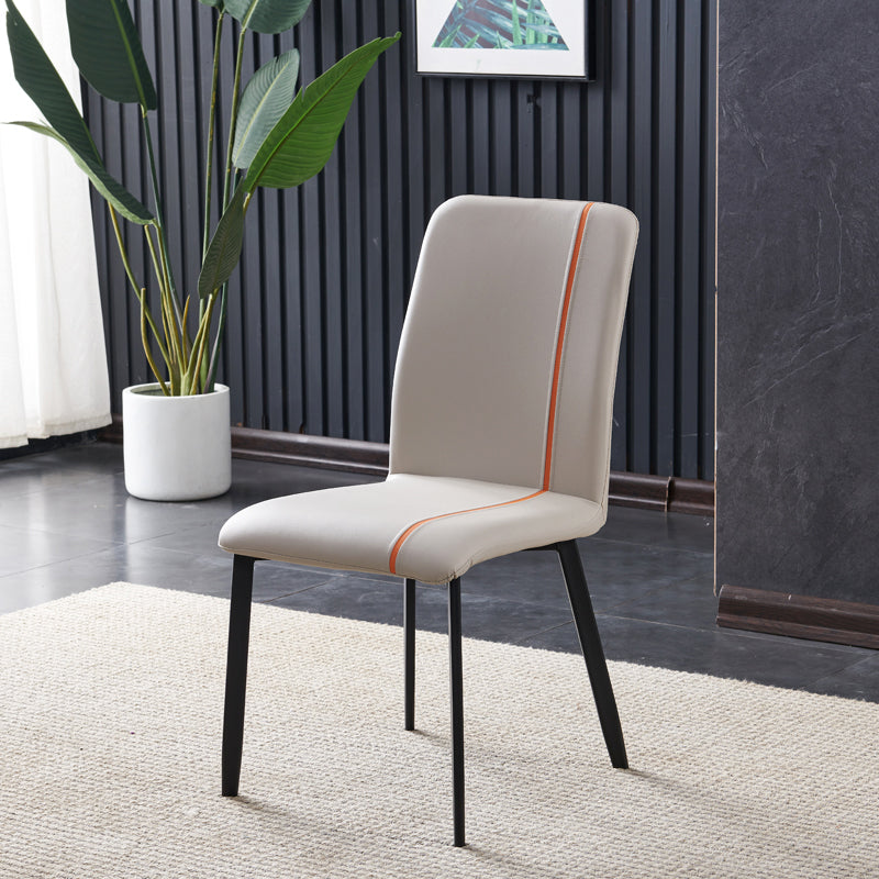 Parsons de finition mate de chaise latérale en cuir d'unité centrale d'hôtel contemporain dinant des chaises