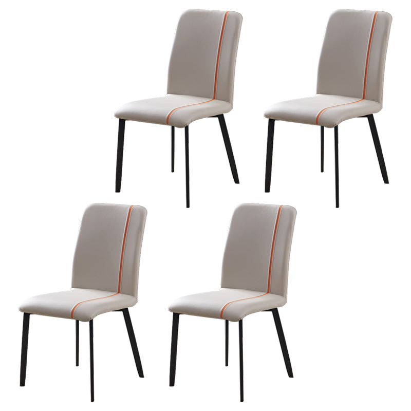 Parsons de finition mate de chaise latérale en cuir d'unité centrale d'hôtel contemporain dinant des chaises