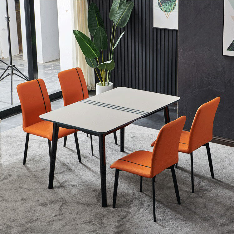 Parsons de finition mate de chaise latérale en cuir d'unité centrale d'hôtel contemporain dinant des chaises
