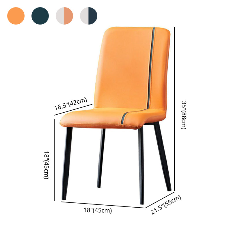 Parsons de finition mate de chaise latérale en cuir d'unité centrale d'hôtel contemporain dinant des chaises