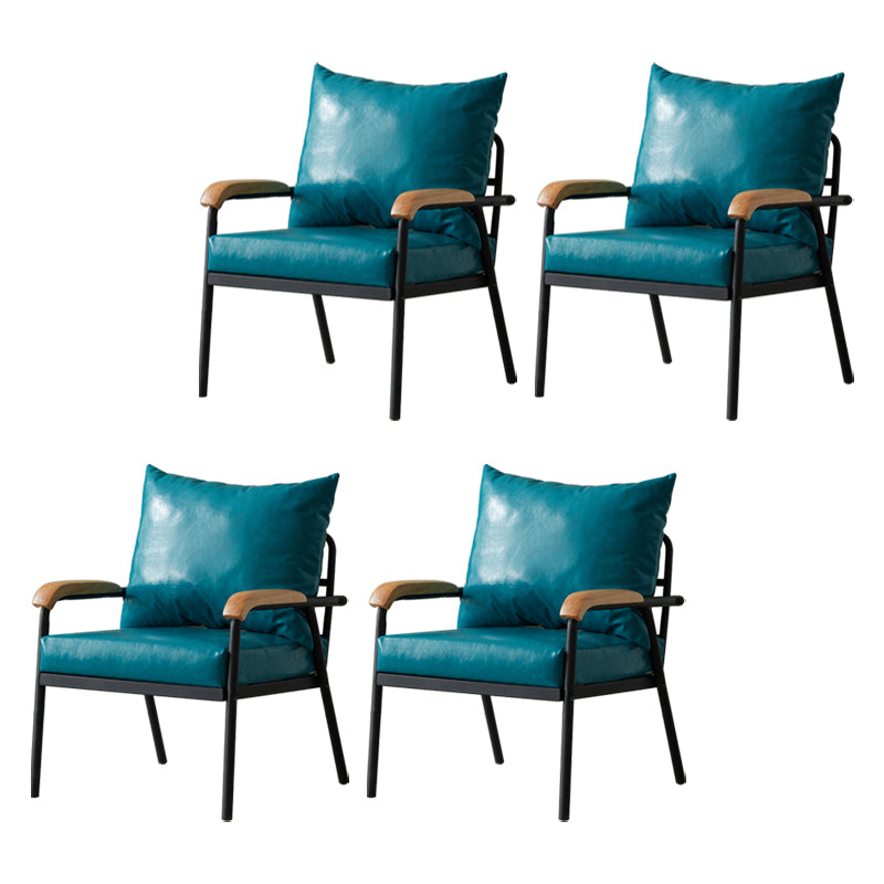 Chaise d'intérieur et d'extérieur moderne, chaise d'appoint rembourrée à dossier croisé en métal