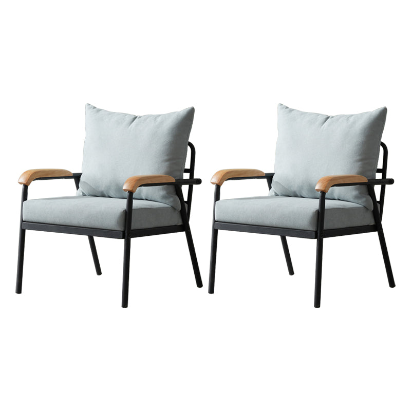Chaise d'intérieur et d'extérieur moderne, chaise d'appoint rembourrée à dossier croisé en métal