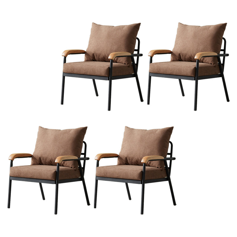 Chaise d'intérieur et d'extérieur moderne, chaise d'appoint rembourrée à dossier croisé en métal