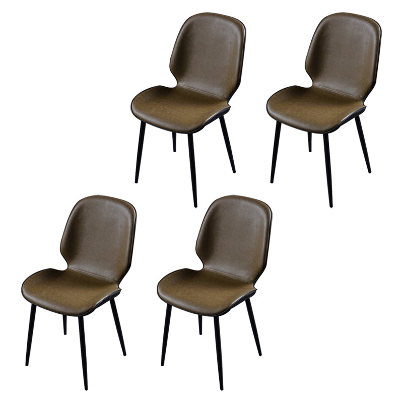 Chaise d'appoint scandinave pour salle de conférence, finition rembourrée mate, chaises de salle à manger Parsons