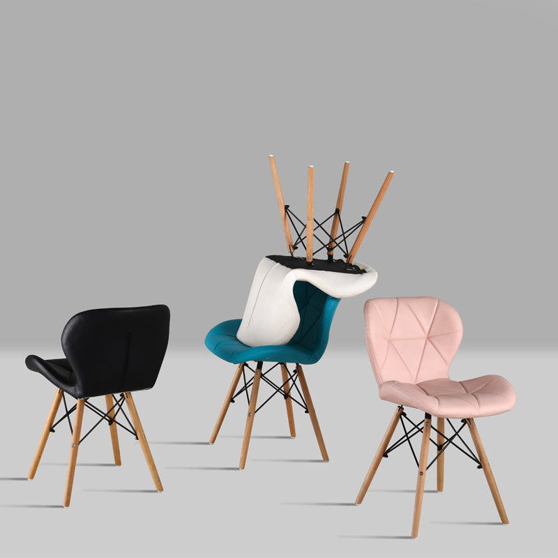 Moderne Holzstühle Set Wingback Side Kitchen Essstuhl (Set von 4)