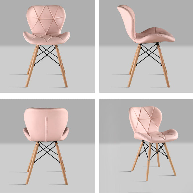 Moderne Holzstühle Set Wingback Side Kitchen Essstuhl (Set von 4)