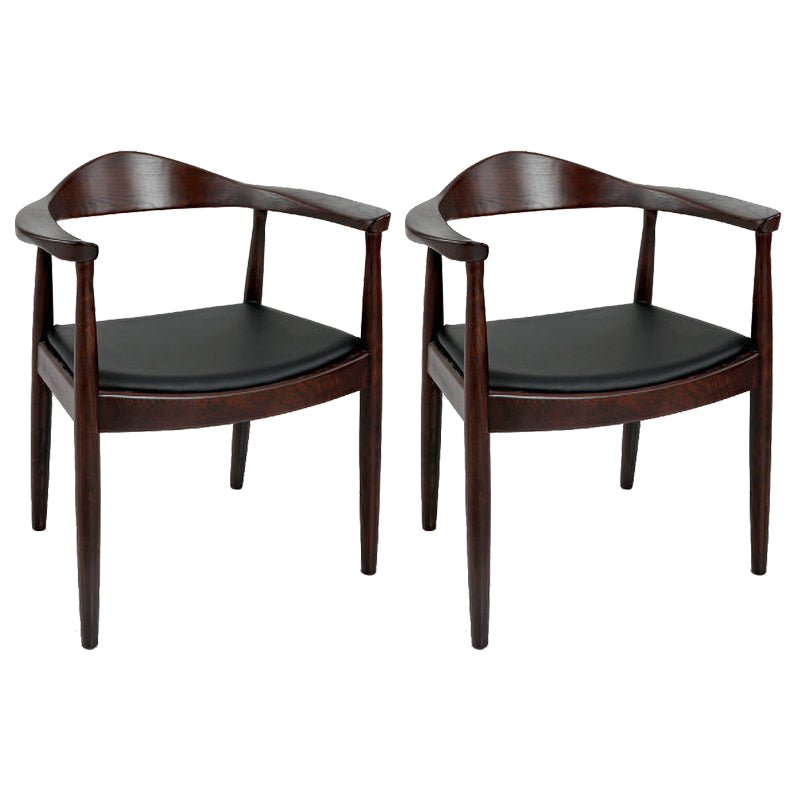 Silla lateral interior escandinava tapizada Silla de comedor de madera con respaldo abierto
