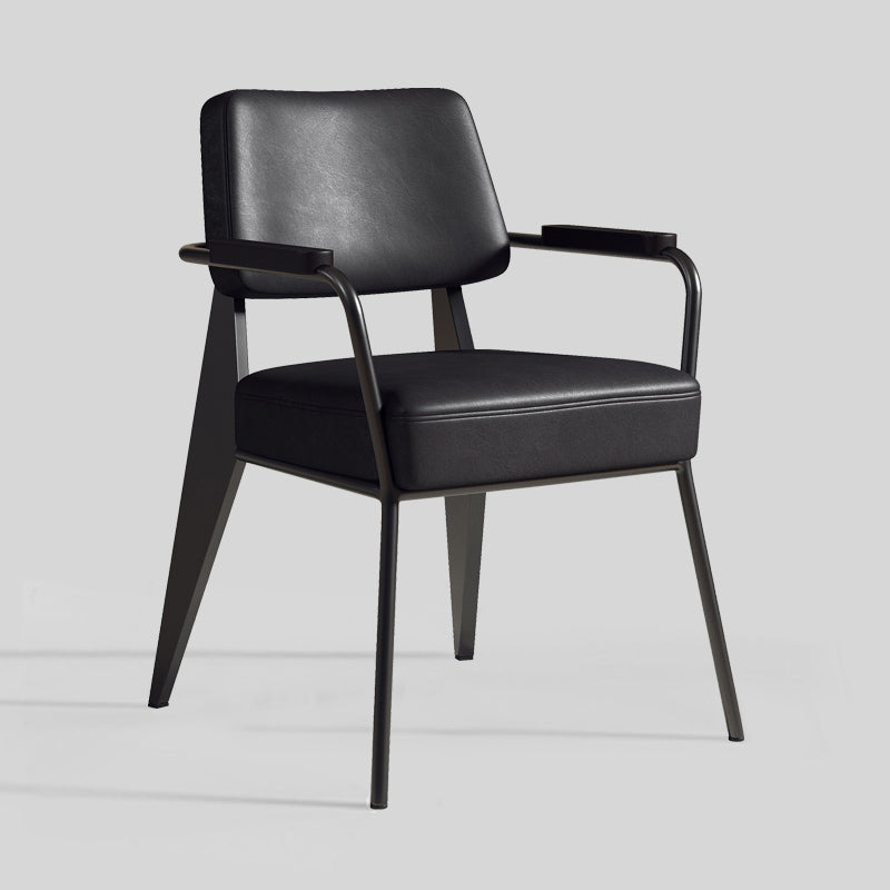 El metal contemporáneo que cena las sillas abre el brazo trasero que cena la silla lateral para la cocina