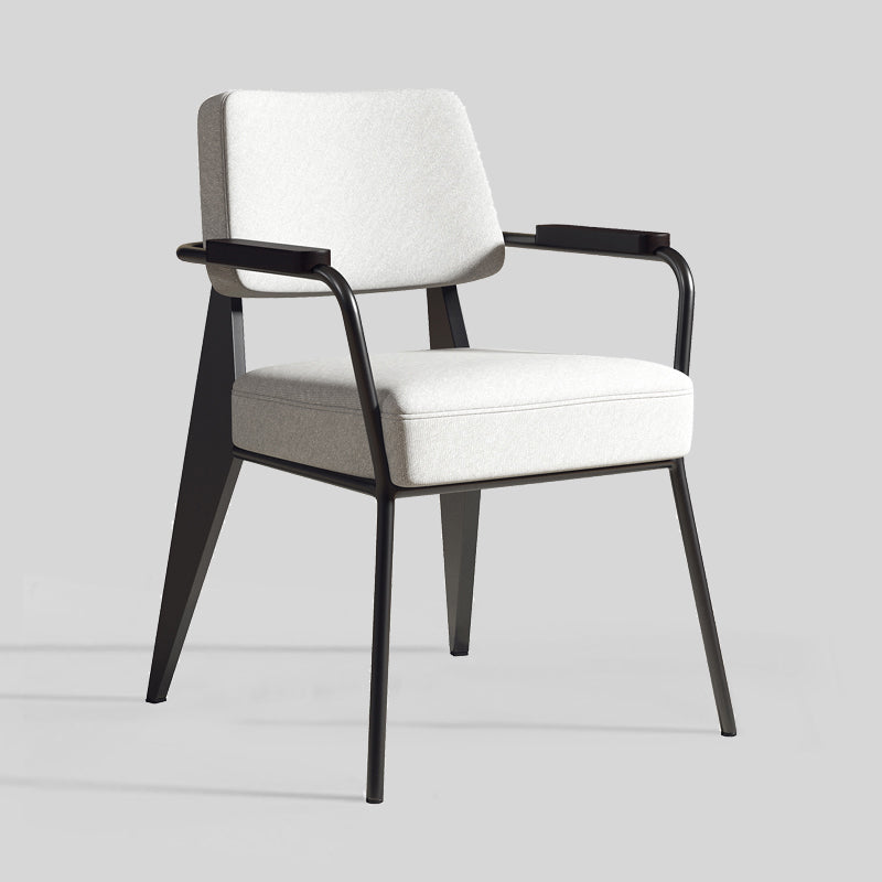 Chaises de salle à manger contemporaines en métal, bras arrière ouvert, chaise latérale de salle à manger pour cuisine