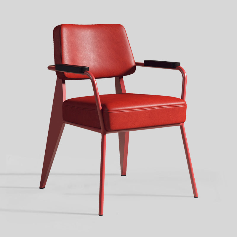 Chaises de salle à manger contemporaines en métal, bras arrière ouvert, chaise latérale de salle à manger pour cuisine