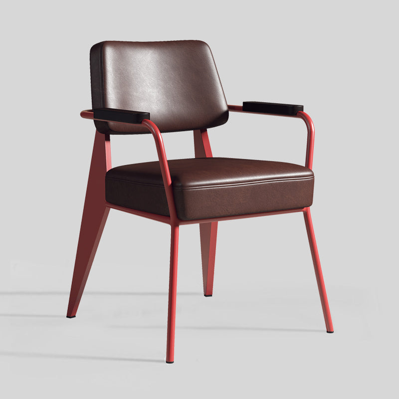 El metal contemporáneo que cena las sillas abre el brazo trasero que cena la silla lateral para la cocina