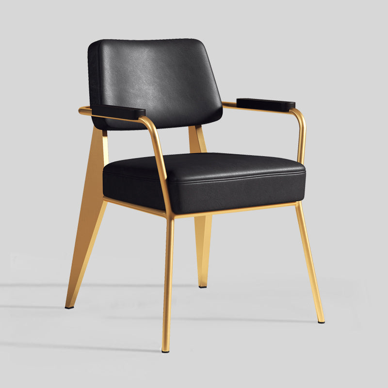 El metal contemporáneo que cena las sillas abre el brazo trasero que cena la silla lateral para la cocina